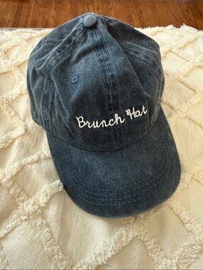 NORDSTROM BP- Brunch Hat Embroidered Baseball Dad Cap - Denim Navy